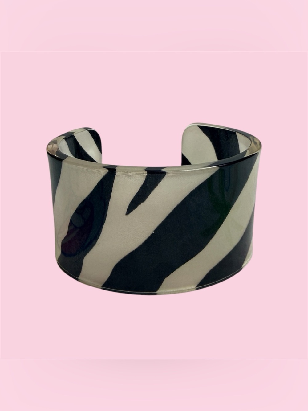 Zebra acrylic cuff